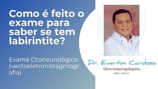 Exame Otoneurológico vectoeletronistagmografia [upl. by Lamrert]