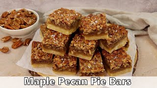 Maple Pecan Pie Bars Recipe [upl. by Dnama19]