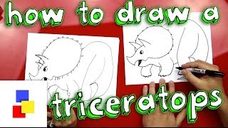 How To Draw A Triceratops [upl. by Ursal873]