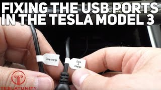 Fixing the USB Ports in the Tesla Model 3 [upl. by Dorej]