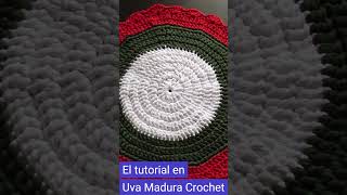 TAPETE NAVIDEÑO A CROCHET con Trapillo El tutorial en Uva Madura Crochet [upl. by Reivax790]