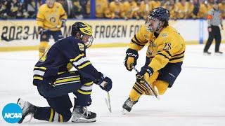 Quinnipiac vs Michigan 2023 NCAA Frozen Four semifinal highlights [upl. by Winfred824]