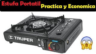 Estufa Portátil Camping 1 Quemador Truper 15005 C Estuche para bote y cilindro [upl. by Nerrej]