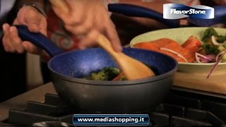 Pentole Flavorstone Blu cucina sano e senza grassi  MEDIASHOPPINGIT [upl. by Yuu]