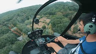 Afternoon FERRY FLIGHT with R22 HELICOPTER [upl. by Noelani]