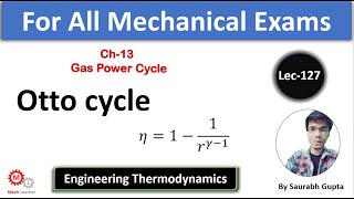 Otto Cycle  Mean Effective pressure of otto cycle  Engineering Thermodynamics127 [upl. by Fenton]