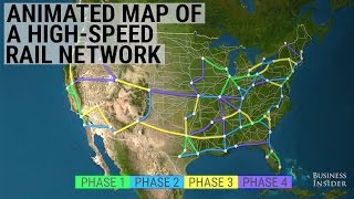 This animated map shows how radically a highspeed train system would improve travel in the US [upl. by Benedicta46]