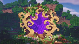 Minecraft  How to Build an Awesome Nether Portal  Fantasy Nether Portal Tutorial [upl. by Pinkerton]