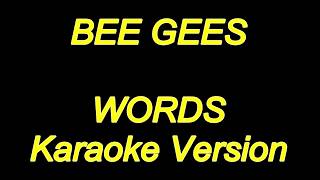 Bee Gees  Words Karaoke Lyrics NEW [upl. by Susette692]