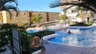 HG Cristian Sur Apartments Los Cristianos Tenerife Walkthrough to Swimming Pool [upl. by Ettenav]