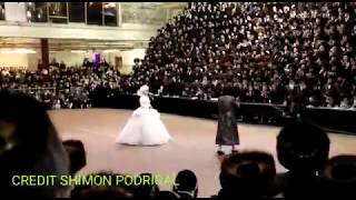 Bobover Rebbe Shlita 45 dancing Mitzva Tantz at Wedding of his Grandchild [upl. by Trebreh]