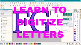 HATCH EMBROIDERY FREE TUTORIAL Learn to digitize fonts and letters [upl. by Ahsaetan]