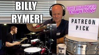 Drum Teacher Reacts  BILLY RYMER The Dillinger Escape Plan  When I Lost My Bet 2020 Reaction [upl. by Nnaerb]