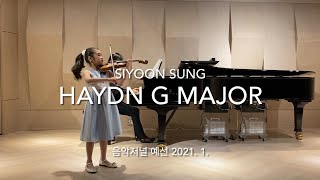 Haydn concerto no2 in G Major 1st mov Siyoon Sung 9yrs [upl. by Eleanore]