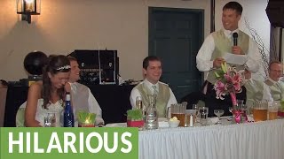 Brother of the bride delivers hilarious wedding toast [upl. by Mafala339]