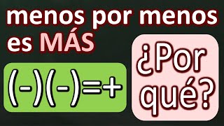 Demostración de por qué menos por menos es más Multiplicación de signos [upl. by Eiryk690]