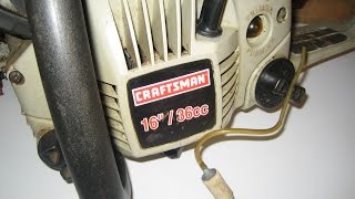 Craftsman Chainsaw No Start Fuel Line Repair [upl. by Bridgid52]