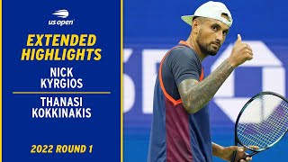 Nick Kyrgios vs Thanasi Kokkinakis Extended Highlights  2022 US Open Round 1 [upl. by Iadrahc]