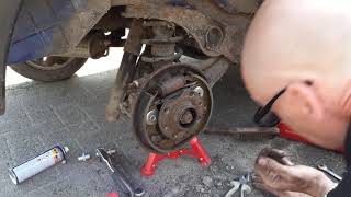 Fiat Seicento new rear brakes episode 10 [upl. by Ecyal]