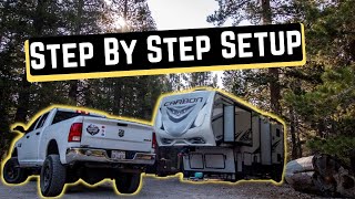 For Beginners HOW TO SET UP AN RV CAMPSITE 8 STEPS TO GLORY [upl. by Dnalyram41]