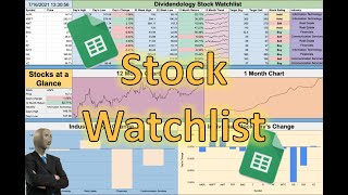 How to Create a Stock WatchlistStock Screener in Google Sheets Step by Step [upl. by Nageek144]