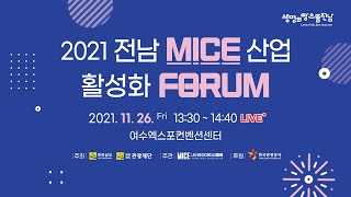 LIVE 2021 전남 MICE 산업 활성화 포럼 [upl. by Ahseile]