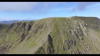 Drone over Striding Edge Lake District UK  020417 [upl. by Edison22]