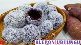 RESEP KLEPON UBI UNGU PALING EMPUK DAN KENYAL  How to Make Ondeh  Ondeh Purple Sweet Potato [upl. by Moorefield]