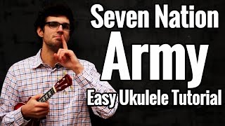 Seven Nation Army Ukulele Tutorial  The White Stripes Easy Uke Play Along [upl. by Braden933]