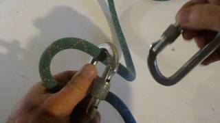 CROSSED CARABINER RAPPEL SET UP [upl. by Seedman]