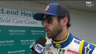 CHASE ELLIOTT INTERVIEW AFTER CRASH  2022 GOODYEAR 400 PRACTICE NASCAR CUP SERIES AT DARLINGTON [upl. by Carvey]