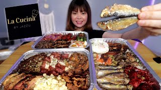 FILIPINO BREAKFAST MUKBANG  longganisa tocino tapa liempo etc [upl. by Enelegna]