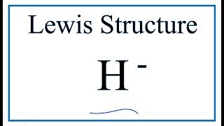 A stepbystep explanation of how to draw the H Lewis Dot Structure [upl. by Meyers]