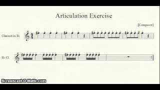 Clarinet Articulation Exercise [upl. by Odicalp]