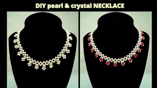 Beaded necklace tutorial beading for beginnerseasy beading patterns [upl. by Bred592]