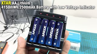 XTAR AA Lithium Battery Charger with Low Voltage Indicator 2500mAh [upl. by Siloa718]