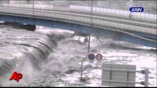 Raw Video Tsunami Wave Smashes Boats and Cars [upl. by Emsoc]