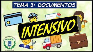 INTENSIVO PERMISO B  TEMA 3 DOCUMENTOS [upl. by Eralc]