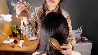 ASMR Realistic Hair Brushing amp Scalp Massage on Real Head💆👩 [upl. by Yrreiht55]