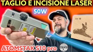 Potente incisore laser 50W Atomstack S10 PRO Incisione e taglio legno vetro e metallo Luce 10W [upl. by Berga329]