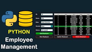 EMPLOYEE MANAGEMENT SYSTEM PYTHON CUSTOMTKINTER GUI PROJECT WITH SQLITE DATABASE [upl. by Ylrebmik406]