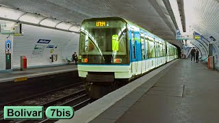 Bolivar  Line 7 bis  Paris métro  RATP MF88 [upl. by Iegres191]