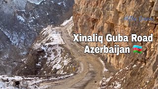 Guba Xinaliq Road Azerbaijan  Scary Road in Guba Azerbaijan [upl. by Yalc]