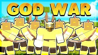 Largest God Armor War Roblox Booga Booga [upl. by Mellins]