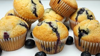 Blueberry Muffins  Quick And Easy Blueberry Muffin Recipe [upl. by Akram433]