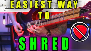 The EASIEST Way To SHRED Guitar  No Pick Needed [upl. by Aicat]