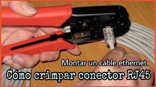 CÓMO CRIMPAR UN CONECTOR RJ45  CONSTRUCCIÓN CABLE ETHERNET [upl. by Malinin]