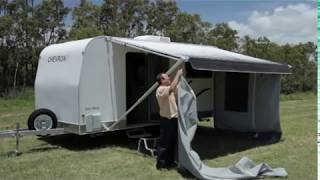 Aussie Traveller  AntiFlap Kit Curved Rafter and Sunburst Awning Setup [upl. by Cerelly481]