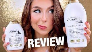 OGX Coconut Milk Shampoo amp Conditioner Review [upl. by Zischke]