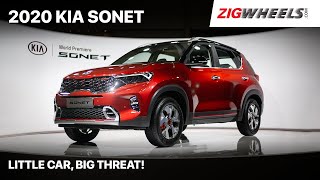 Kia Sonet India First Look  Meet Seltos Junior  Zigwheelscom [upl. by Natassia]